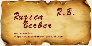 Ružica Berber vizit kartica